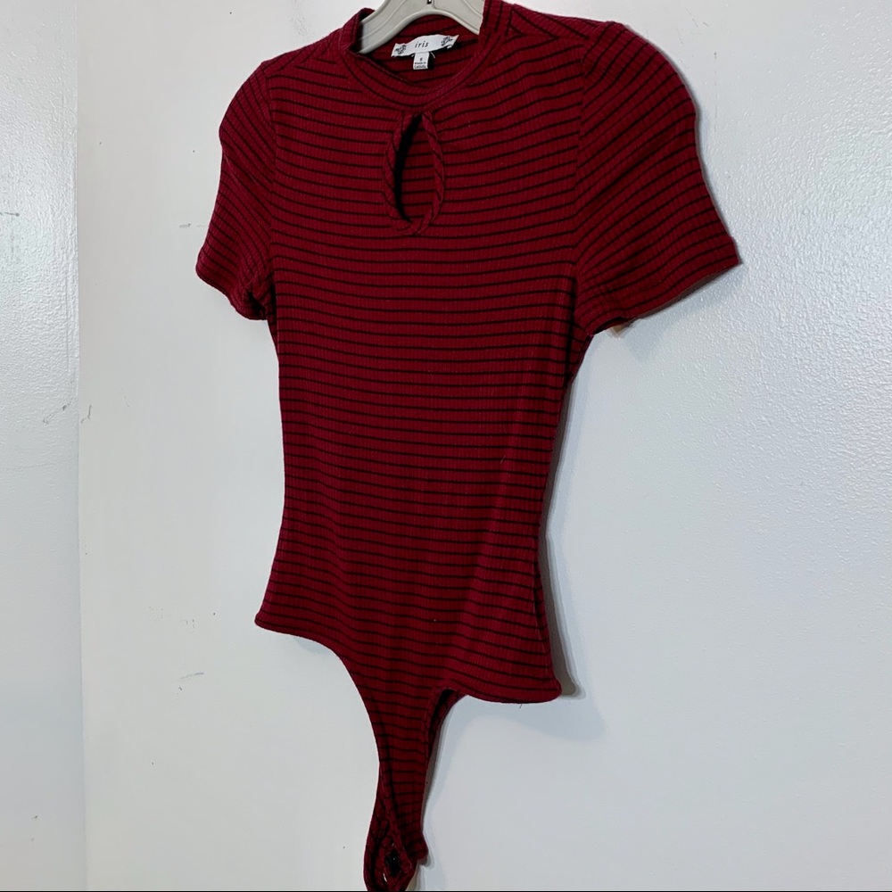 EUC Iris one piece two tone stripe bodysuit